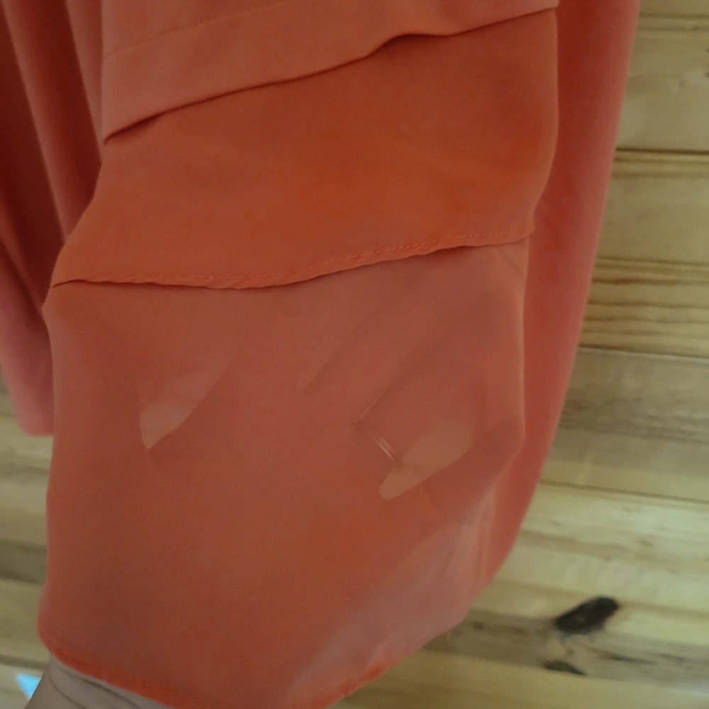 Alfani Petite Orange Sleeveless Blouse, Size: P/XL - Picture 4 of 10